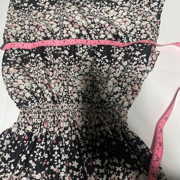 Black and pink floral dress with a boho touch #floraldress size XL does have a s - Picture 2 of 6